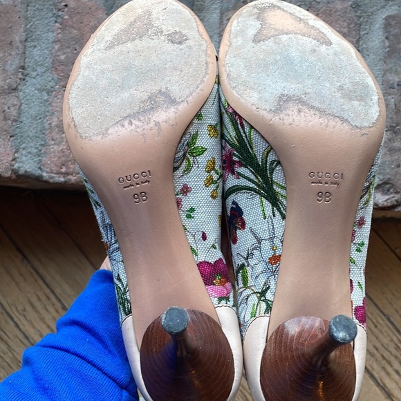Gucci Floral Horsebit Heel Sz 9 - Picture 9 of 15